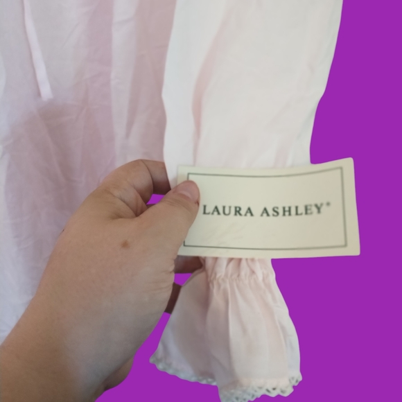 NWT Laura Ashley small pale rose ruffled collar who is embroidered edging - Picture 9 of 16